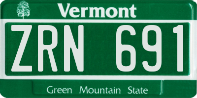 VT license plate ZRN691
