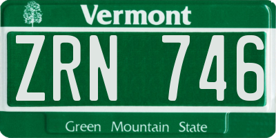 VT license plate ZRN746