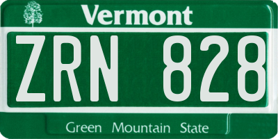 VT license plate ZRN828