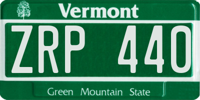 VT license plate ZRP440