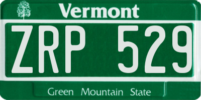VT license plate ZRP529