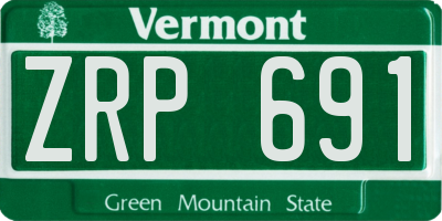 VT license plate ZRP691