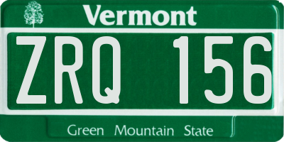 VT license plate ZRQ156