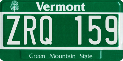 VT license plate ZRQ159