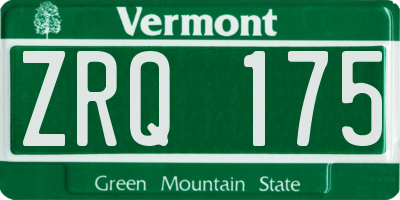 VT license plate ZRQ175
