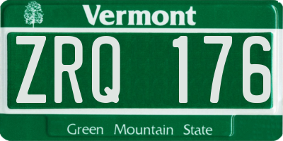 VT license plate ZRQ176