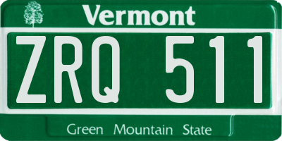 VT license plate ZRQ511
