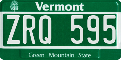 VT license plate ZRQ595