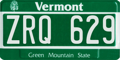 VT license plate ZRQ629
