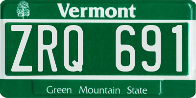 VT license plate ZRQ691