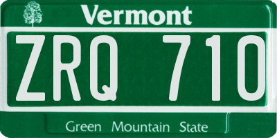 VT license plate ZRQ710