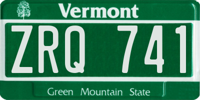 VT license plate ZRQ741