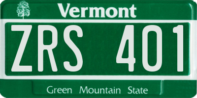 VT license plate ZRS401