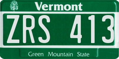VT license plate ZRS413
