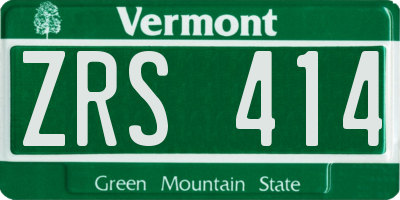VT license plate ZRS414