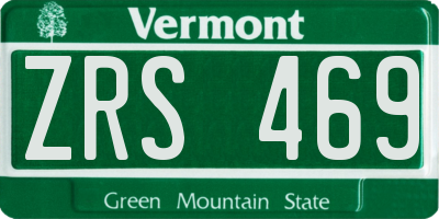 VT license plate ZRS469