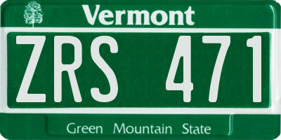 VT license plate ZRS471