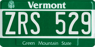 VT license plate ZRS529