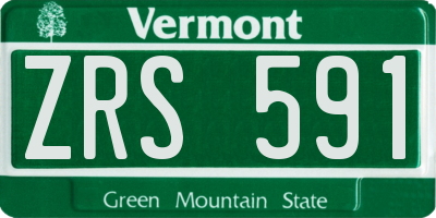 VT license plate ZRS591