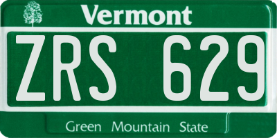 VT license plate ZRS629