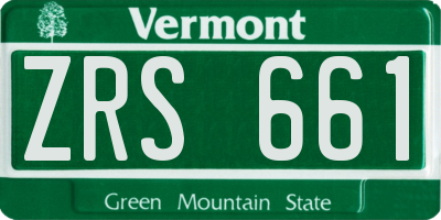 VT license plate ZRS661