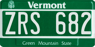 VT license plate ZRS682