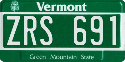 VT license plate ZRS691