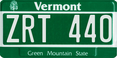 VT license plate ZRT440