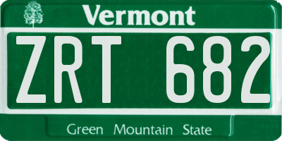 VT license plate ZRT682
