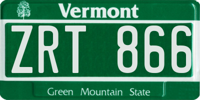 VT license plate ZRT866