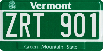 VT license plate ZRT901