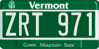 VT license plate ZRT971