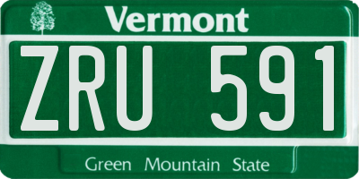 VT license plate ZRU591
