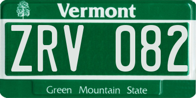 VT license plate ZRV082