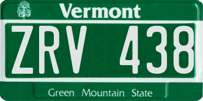 VT license plate ZRV438