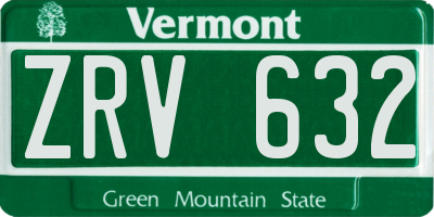 VT license plate ZRV632