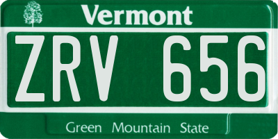 VT license plate ZRV656