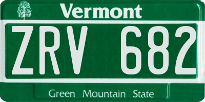 VT license plate ZRV682