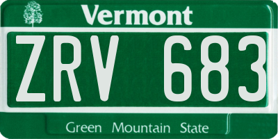 VT license plate ZRV683