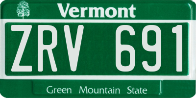 VT license plate ZRV691