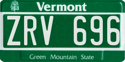 VT license plate ZRV696