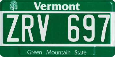 VT license plate ZRV697