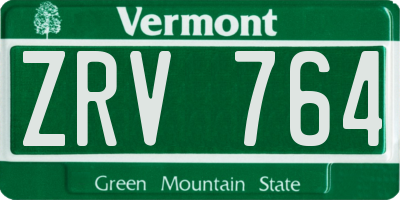 VT license plate ZRV764