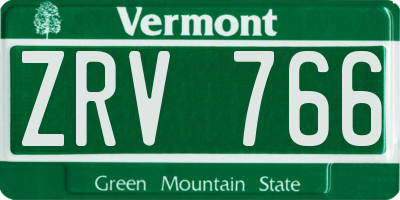 VT license plate ZRV766