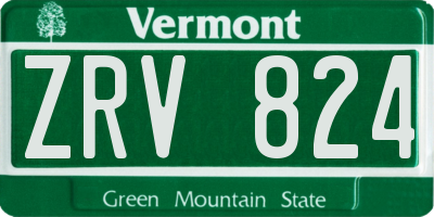 VT license plate ZRV824