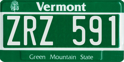 VT license plate ZRZ591