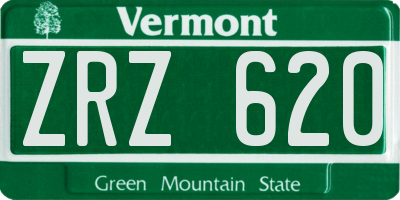 VT license plate ZRZ620