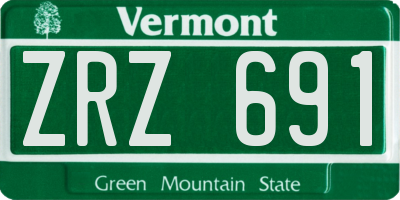 VT license plate ZRZ691