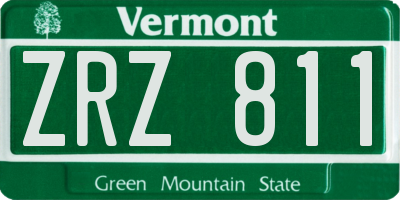 VT license plate ZRZ811