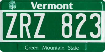 VT license plate ZRZ823